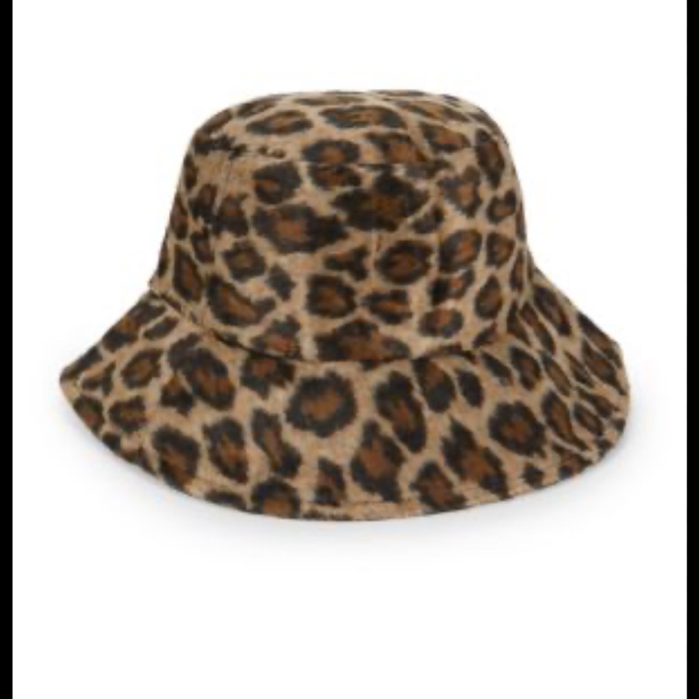 MARCUS ADLER Leopard-Print Faux Fur Bucket Hat 🗝️